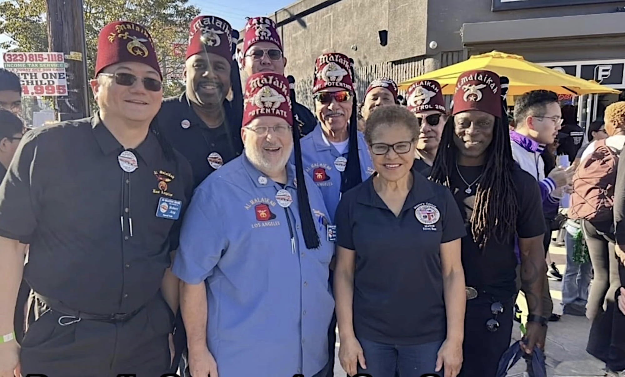 Shriners With LA City Mayor Karen Bass